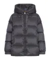Max Mara Waterproof Canvas Down Jacket In Black