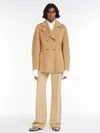 Max Mara Waterproof Gabardine Boyfriend Trousers In Beige
