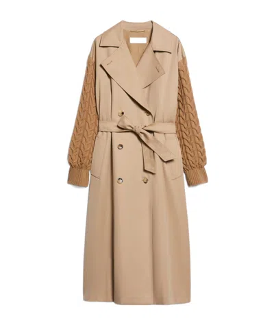 MAX MARA MAX MARA PANELLED TIE-WAIST COAT