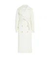 Max Mara Waterproof Gabardine Wool Windbreaker In White
