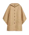 Max Mara Waterproof Jacquard Cloak In Nude