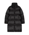 Max Mara Waterproof Long Down Jacket In Black