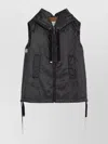 Max Mara Canvas Drawstring Hooded Sleeveless Gilet