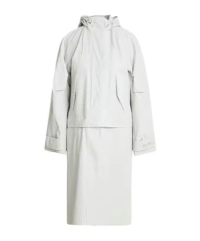 Max Mara Waterproof Trench Coat In Gray