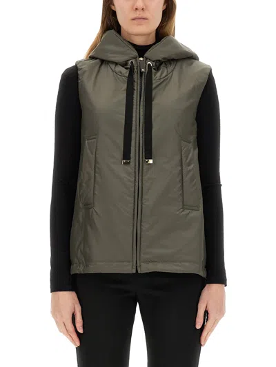 Max Mara Waterproof Vest "greengo" In Grey