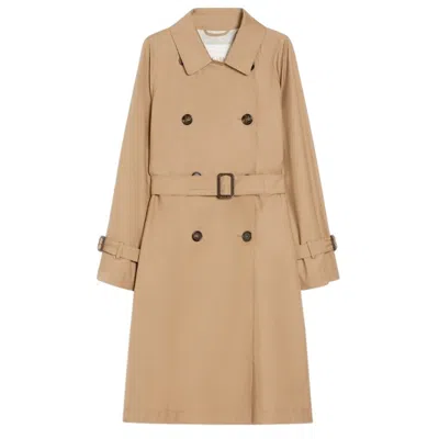 Max Mara Waterproof Women Jackets  - Ctrench - Beige