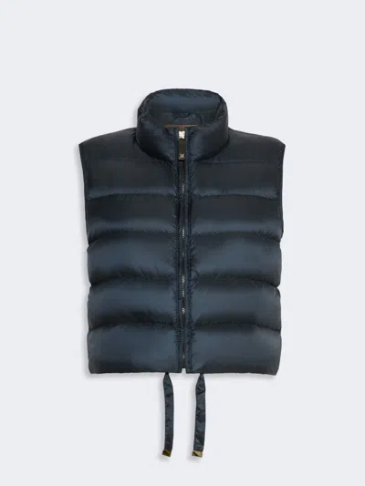 Max Mara Water-repellent Padded Cropped Gilet In Multi