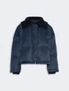 Max Mara Water-repellent Technical Twill Down Jacket In Blue