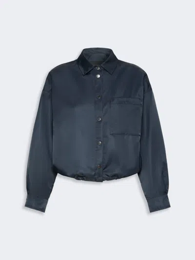 Max Mara Water-repellent Twill Jacket In Blue