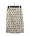 Max Mara Wave Dot Pattern Skirt In Nude