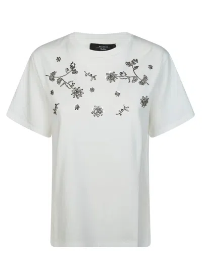 Max Mara Weekend Agile Mini T-shirt With Stylish Embellishments In Black
