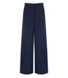 Max Mara Mallo Wool Trousers In Blue