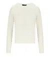 Max Mara Azteco White Crewneck Sweater In White