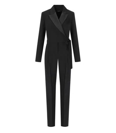 Max Mara Weekend Baviera Black Wrap Jumpsuit