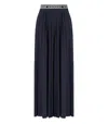 Max Mara Weekend Bleu Blue Pleated Skirt In Blue