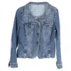 Max Mara Weekend Button-down Denim Jacket In Blue Cotton In Blue