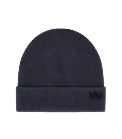 Max Mara Weekend Caimanone Blue Beanie In Black