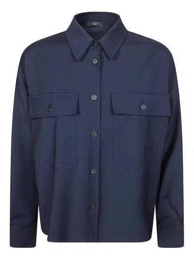 Max Mara Weekend Essential Wool Jacket For Women In Blue