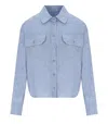 Max Mara Eureka Light Blue Cropped Shirt