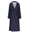 Max Mara Weekend Fatto Blue Trench Coat In Blue
