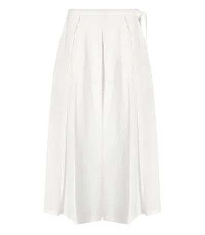 Max Mara Women Alcade Denim Long Skirt In White
