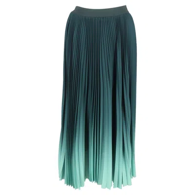 Max Mara Weekend Fulcro Pleated Midi Skirt In Green Polyester
