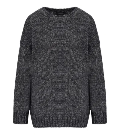 Max Mara Weekend Furetto Anthracite Grey Jumper In Gray