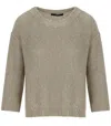 Max Mara Weekend Gelada Sand Pullover In Gray