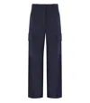 Max Mara Weekend Hidalgo Blue Cargo Trousers In Blue