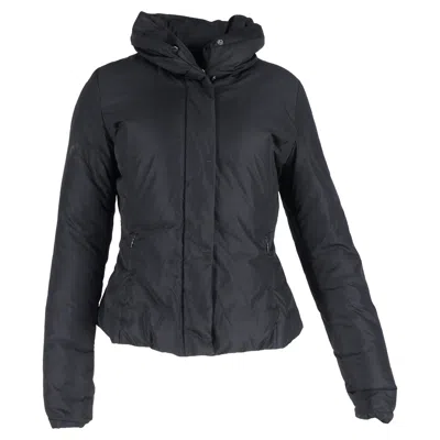 Max Mara Weekend Hidden Button Down Jacket In Black Polyamide