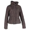 Max Mara Weekend Hidden Button Down Jacket In Brown Polyamide In Brown
