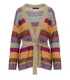 Max Mara Kabala Stripe Tie Waist Cardigan