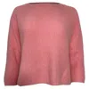 Max Mara Weekend Knitted Crewneck Sweater In Pink Wool In Pink