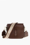 Max Mara Weekend Leather Rovigo Shoulder Bag With Removable Strap In Brown