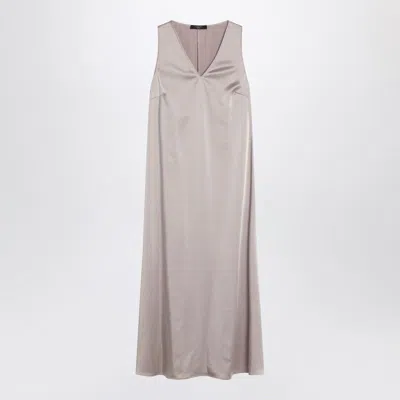 Max Mara Weekend  Blush Satin Fluid Dress In Brown