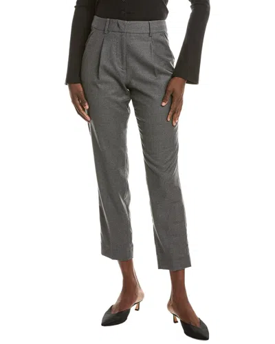 Max Mara Weekend  Caldaia Wool Long Trouser In Grey