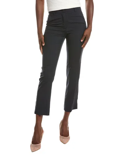 Max Mara Weekend  Canon Wool Long Trouser In Navy