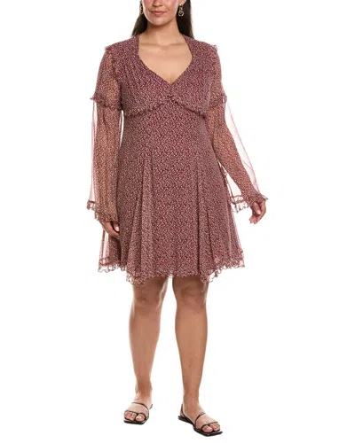 Max Mara Weekend  Cardato Silk Mini Dress In Red