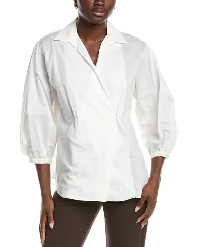 Max Mara Weekend  Ceci Silk-blend Wrap Top In White