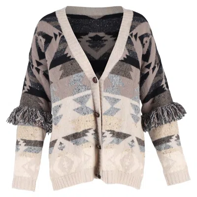 Max Mara Weekend  Denver Cardigan In Multicolor Virgin Wool