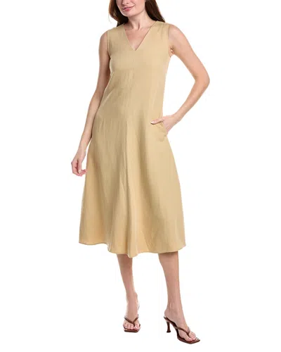 Max Mara Weekend  Egoista Linen-blend Midi Dress In Neutral