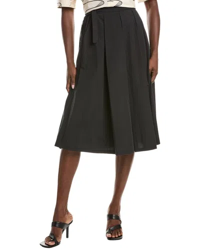 Max Mara Weekend  Folk Pleated Midi Skirt In Black