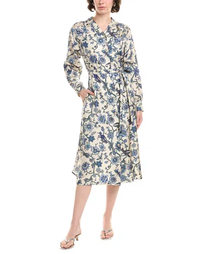 Max Mara Weekend  Gaia Silk Shirtdress In Neutral