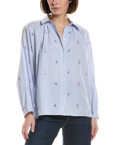 Max Mara Weekend  Gilly Embroidered Top In Blue