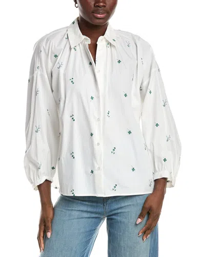 Max Mara Weekend  Gilly Embroidered Top In White