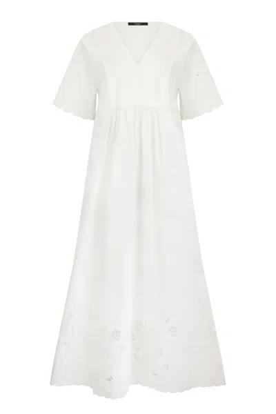 Max Mara Weekend  Long Cotton Dress In White