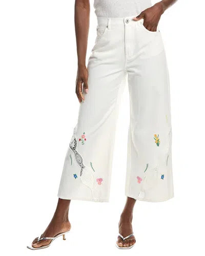 Max Mara Weekend  Lord Denim Wide Leg Pant In White