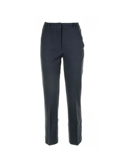 Max Mara Weekend  Navy Blue Cotton Trousers