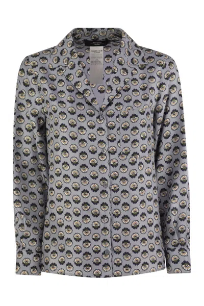 Max Mara Weekend  Oncia - Silk Twill Shirt In Gray