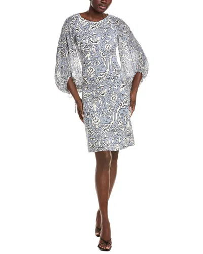 Max Mara Weekend  Orata Silk Sleeve Mini Dress In Blue
